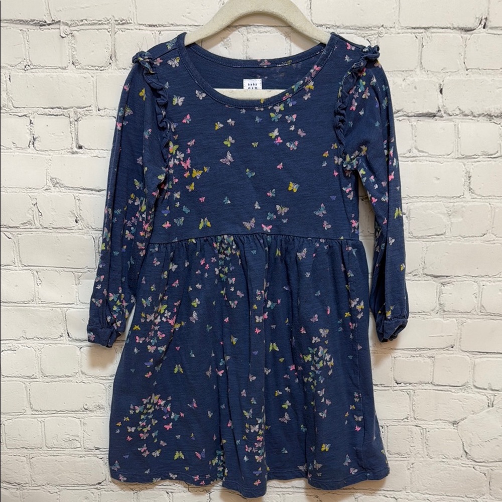 Gap size 4T girls Navy Blue Butterfly Print Kids Dress